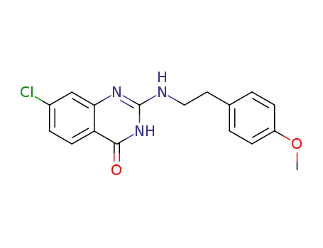 Molecular Structure of 61741-62-6 (4(1H)-Quinazolinone, 7-chloro-2-[[2-(4-methoxyphenyl)ethyl]amino]-)