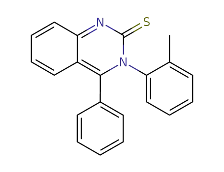 Molecular Structure of 61964-68-9 (2(3H)-Quinazolinethione, 3-(2-methylphenyl)-4-phenyl-)