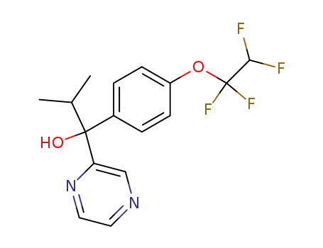 Molecular Structure of 56426-04-1 (Pyrazinemethanol,
a-(1-methylethyl)-a-[4-(1,1,2,2-tetrafluoroethoxy)phenyl]-)