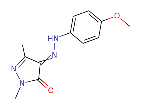 1H-Pyrazole-4,5-dione,1,3-dimethyl-, 4-[2-(4-methoxyphenyl)hydrazone] cas  65078-41-3