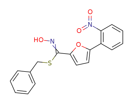 2-Furancarboximidothioic acid, N-hydroxy-5-(2-nitrophenyl)-,
phenylmethyl ester