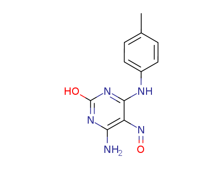 2(1H)-Pyrimidinone,4-amino-6-[(4-methylphenyl)amino]-5-nitroso- cas  7155-23-9