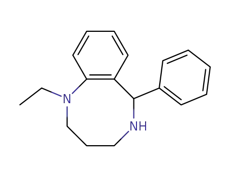 Molecular Structure of 62391-29-1 (1,5-Benzodiazocine, 1-ethyl-1,2,3,4,5,6-hexahydro-6-phenyl-)
