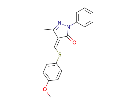 3H-Pyrazol-3-one,
2,4-dihydro-4-[[(4-methoxyphenyl)thio]methylene]-5-methyl-2-phenyl-,
(Z)-