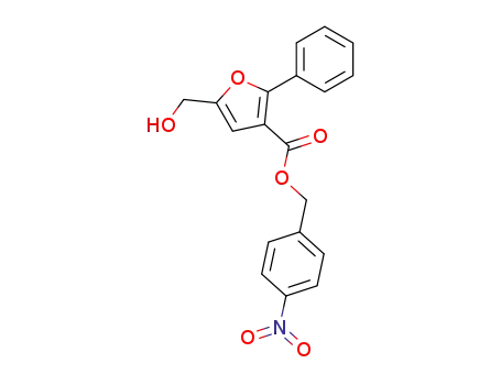 Molecular Structure of 61761-80-6 (3-Furancarboxylic acid, 5-(hydroxymethyl)-2-phenyl-,
(4-nitrophenyl)methyl ester)