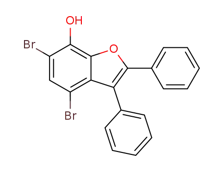 Molecular Structure of 65202-38-2 (7-Benzofuranol, 4,6-dibromo-2,3-diphenyl-)