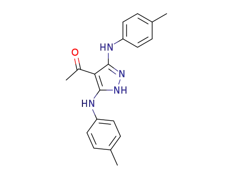 Molecular Structure of 62802-28-2 (Ethanone, 1-[3,5-bis[(4-methylphenyl)amino]-1H-pyrazol-4-yl]-)
