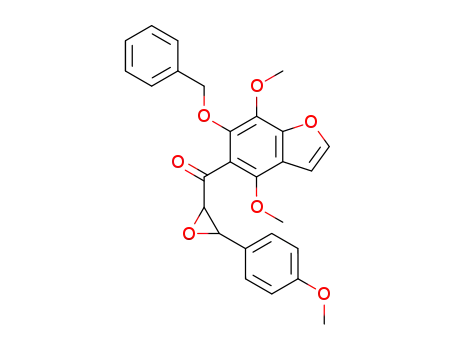 Molecular Structure of 67714-98-1 (Methanone,
[4,7-dimethoxy-6-(phenylmethoxy)-5-benzofuranyl][3-(4-methoxyphenyl)
oxiranyl]-)