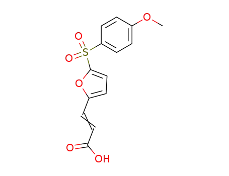 Molecular Structure of 66392-14-1 (2-Propenoic acid, 3-[5-[(4-methoxyphenyl)sulfonyl]-2-furanyl]-)