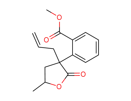 o-(3-Allyl-5-methyl-2-oxotetrahydro-3-furyl)benzoic acid methyl ester