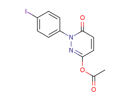 Molecular Structure of 61442-15-7 (3(2H)-Pyridazinone, 6-(acetyloxy)-2-(4-iodophenyl)-)