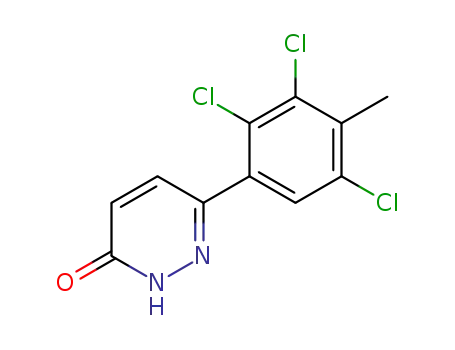 Molecular Structure of 68261-95-0 (3(2H)-Pyridazinone, 6-(2,3,5-trichloro-4-methylphenyl)-)