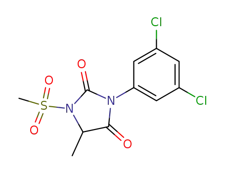 Molecular Structure of 61610-31-9 (2,4-Imidazolidinedione,
3-(3,5-dichlorophenyl)-5-methyl-1-(methylsulfonyl)-)