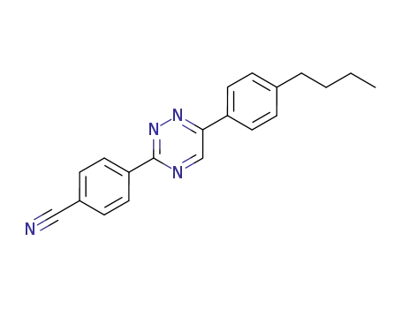 Molecular Structure of 64328-49-0 (Benzonitrile, 4-[6-(4-butylphenyl)-1,2,4-triazin-3-yl]-)