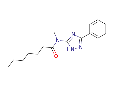 Molecular Structure of 62400-09-3 (Heptanamide, N-methyl-N-(5-phenyl-1H-1,2,4-triazol-3-yl)-)