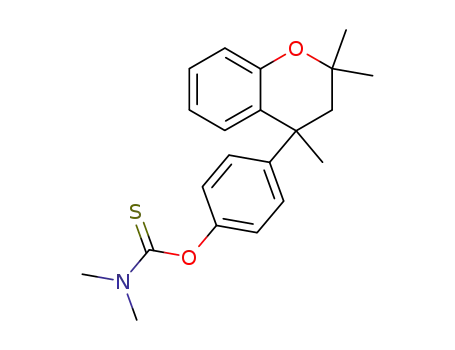 Molecular Structure of 59311-04-5 (Carbamothioic acid, dimethyl-,
O-[4-(3,4-dihydro-2,2,4-trimethyl-2H-1-benzopyran-4-yl)phenyl] ester)