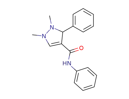 Molecular Structure of 63066-34-2 (1H-Pyrazole-4-carboxamide, 2,3-dihydro-1,2-dimethyl-N,3-diphenyl-)