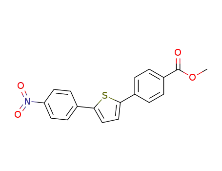 Molecular Structure of 51776-08-0 (Benzoic acid, 4-[5-(4-nitrophenyl)-2-thienyl]-, methyl ester)
