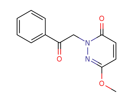 Molecular Structure of 63900-50-5 (3(2H)-Pyridazinone, 6-methoxy-2-(2-oxo-2-phenylethyl)-)