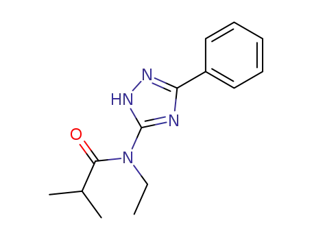 Molecular Structure of 62400-15-1 (Propanamide, N-ethyl-2-methyl-N-(5-phenyl-1H-1,2,4-triazol-3-yl)-)