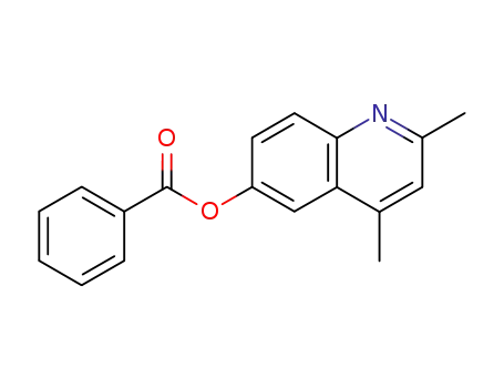 Molecular Structure of 63123-73-9 (6-Quinolinol, 2,4-dimethyl-, benzoate (ester))