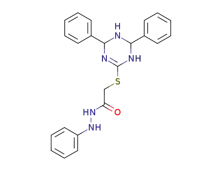 Acetic acid, [(1,4,5,6-tetrahydro-4,6-diphenyl-1,3,5-triazin-2-yl)thio]-,
2-phenylhydrazide