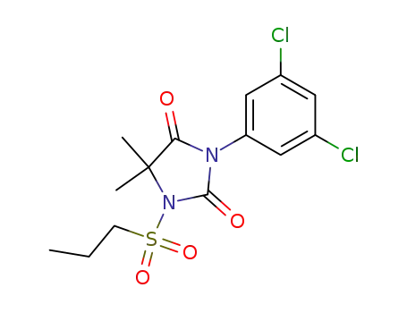 Molecular Structure of 61610-34-2 (2,4-Imidazolidinedione,
3-(3,5-dichlorophenyl)-5,5-dimethyl-1-(propylsulfonyl)-)