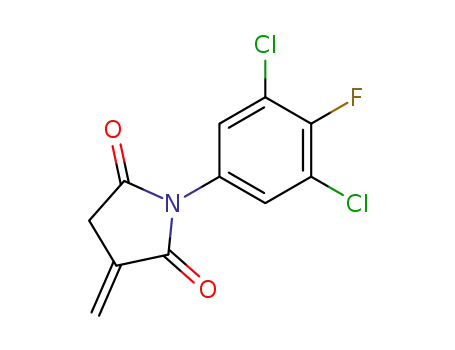 Molecular Structure of 66832-15-3 (2,5-Pyrrolidinedione, 1-(3,5-dichloro-4-fluorophenyl)-3-methylene-)