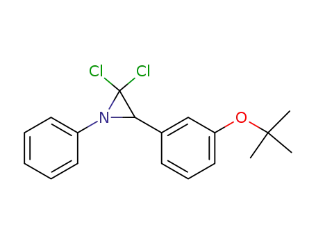 Molecular Structure of 64859-06-9 (Aziridine, 2,2-dichloro-3-[3-(1,1-dimethylethoxy)phenyl]-1-phenyl-)