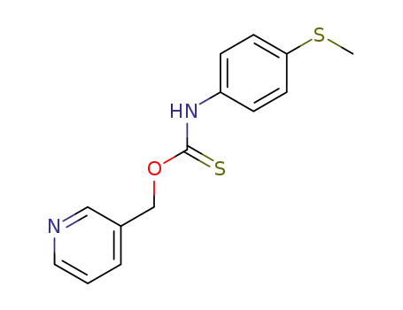 Molecular Structure of 62237-15-4 (Carbamothioic acid, [4-(methylthio)phenyl]-, O-(3-pyridinylmethyl) ester)