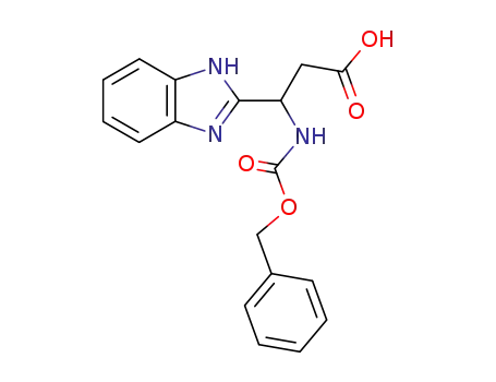 Molecular Structure of 60603-52-3 (1H-Benzimidazole-2-propanoic acid,
b-[[(phenylmethoxy)carbonyl]amino]-)