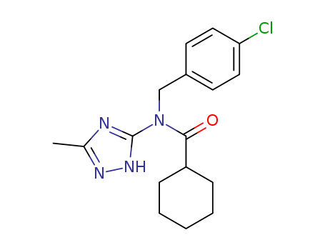Cyclohexanecarboxamide,  N-[(4-chlorophenyl)methyl]-N-(5-methyl-1H-1,2,4-triazol-3-yl)-