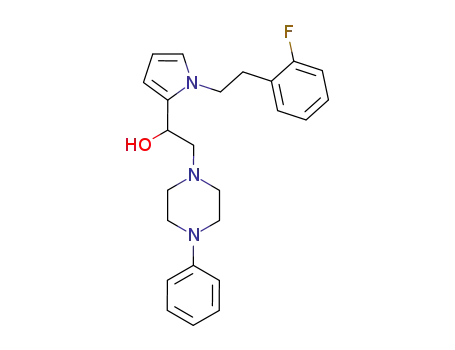 Molecular Structure of 65064-12-2 (1-Piperazineethanol,
a-[1-[2-(2-fluorophenyl)ethyl]-1H-pyrrol-2-yl]-4-phenyl-)