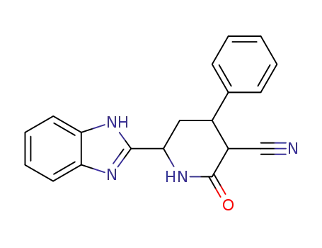 Molecular Structure of 62306-41-6 (3-Piperidinecarbonitrile, 6-(1H-benzimidazol-2-yl)-2-oxo-4-phenyl-)