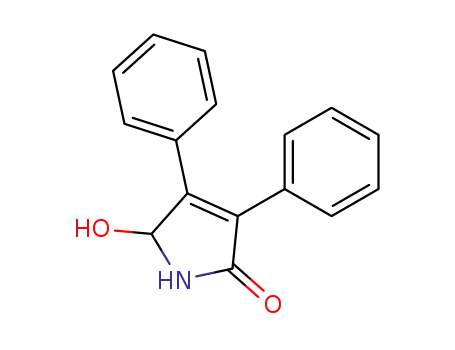 Molecular Structure of 62142-81-8 (2H-Pyrrol-2-one, 1,5-dihydro-5-hydroxy-3,4-diphenyl-)