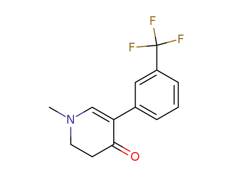 Molecular Structure of 62291-09-2 (4(1H)-Pyridinone, 2,3-dihydro-1-methyl-5-[3-(trifluoromethyl)phenyl]-)