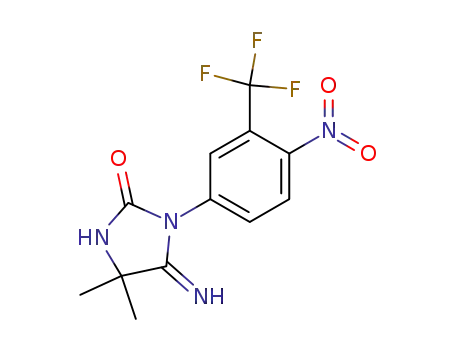 Molecular Structure of 63612-49-7 (2-Imidazolidinone,
5-imino-4,4-dimethyl-1-[4-nitro-3-(trifluoromethyl)phenyl]-)