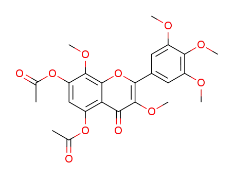 Molecular Structure of 62953-04-2 (4H-1-Benzopyran-4-one,
5,7-bis(acetyloxy)-3,8-dimethoxy-2-(3,4,5-trimethoxyphenyl)-)