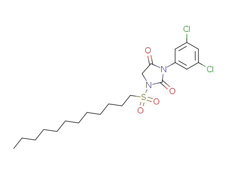 Molecular Structure of 61610-28-4 (2,4-Imidazolidinedione, 3-(3,5-dichlorophenyl)-1-(dodecylsulfonyl)-)