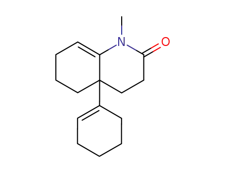 Molecular Structure of 63158-86-1 (2(1H)-Quinolinone,
4a-(1-cyclohexen-1-yl)-3,4,4a,5,6,7-hexahydro-1-methyl-)