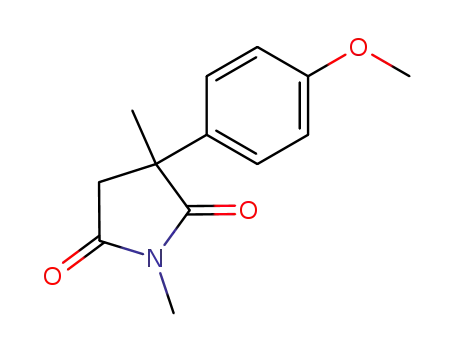 Molecular Structure of 62582-34-7 (2,5-Pyrrolidinedione, 3-(4-methoxyphenyl)-1,3-dimethyl-)