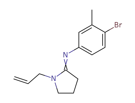 Molecular Structure of 51170-69-5 (4-bromo-3-methyl-N-[(2E)-1-prop-2-en-1-ylpyrrolidin-2-ylidene]aniline)