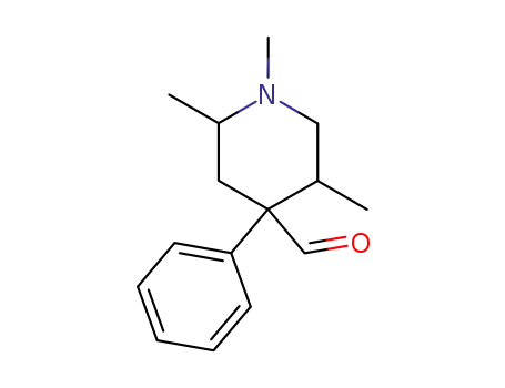 Molecular Structure of 66109-86-2 (4-Piperidinecarboxaldehyde, 1,2,5-trimethyl-4-phenyl-)