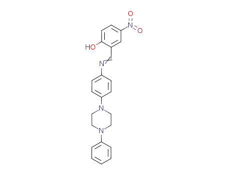 Phenol, 4-nitro-2-[[[4-(4-phenyl-1-piperazinyl)phenyl]imino]methyl]-