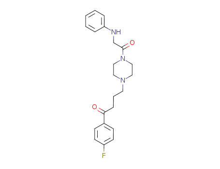 Molecular Structure of 56707-95-0 (Piperazine, 1-[4-(4-fluorophenyl)-4-oxobutyl]-4-[(phenylamino)acetyl]-)