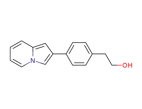 Molecular Structure of 62705-85-5 (Benzeneethanol, 4-(2-indolizinyl)-)