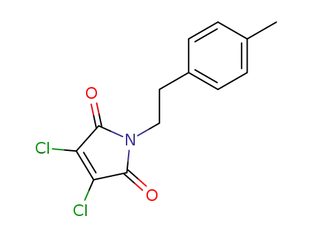 Molecular Structure of 93699-18-4 (1H-Pyrrole-2,5-dione, 3,4-dichloro-1-[2-(4-methylphenyl)ethyl]-)