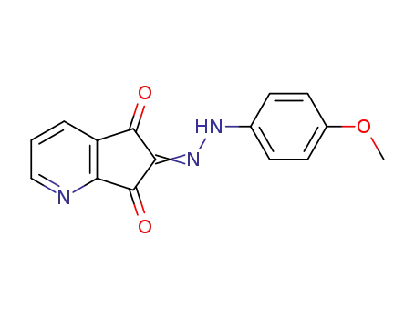 Molecular Structure of 76415-39-9 (5H-Cyclopenta[b]pyridine-5,6,7-trione, 6-[(4-methoxyphenyl)hydrazone])