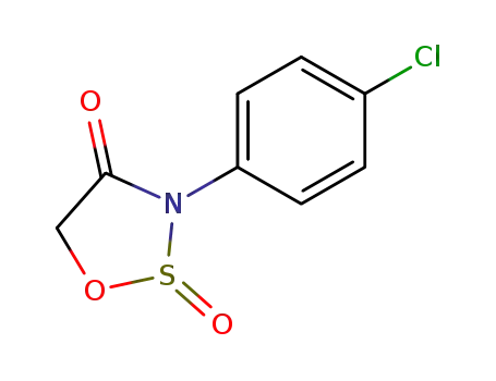 Molecular Structure of 61938-54-3 (1,2,3-Oxathiazolidin-4-one, 3-(4-chlorophenyl)-, 2-oxide)