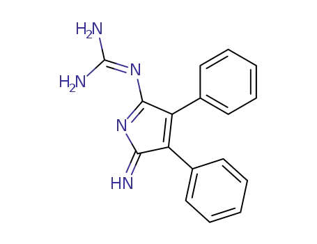 Molecular Structure of 101570-49-4 (Guanidine, (5-amino-3,4-diphenyl-2H-pyrrol-2-ylidene)-)